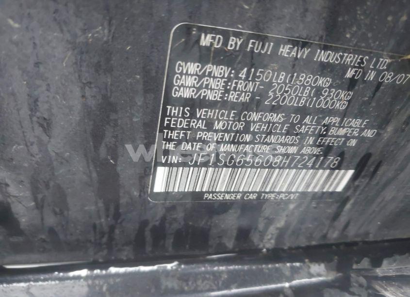 Photo 9 of 2008 Subaru Forester 2.5X (VIN JF1SG65608H724178)