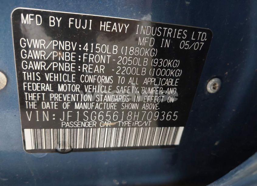 Photo 9 of 2008 Subaru Forester 2.5X (VIN JF1SG65618H709365)