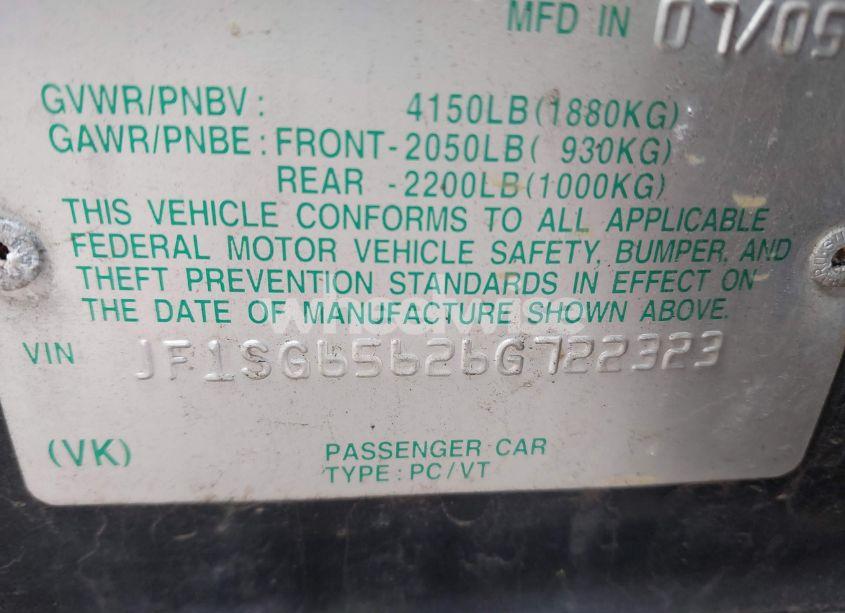 Photo 9 of 2006 Subaru Forester 2.5X (VIN JF1SG65626G722323)