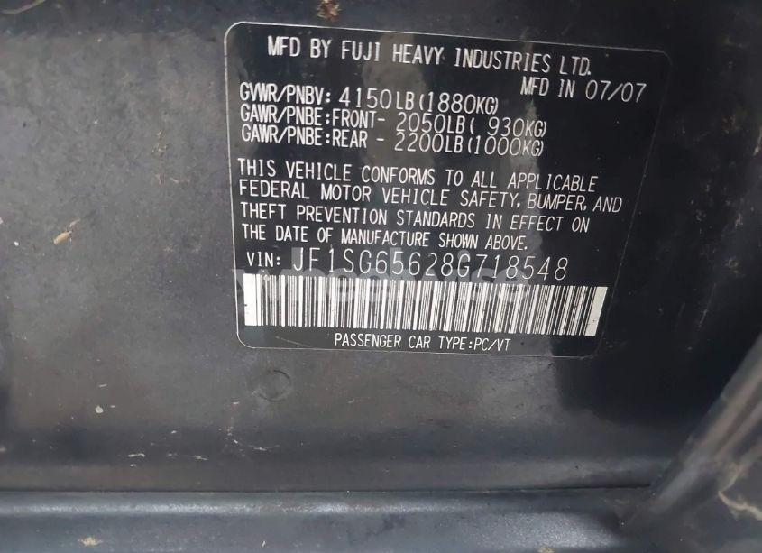 Photo 9 of 2008 Subaru Forester 2.5X (VIN JF1SG65628G718548)