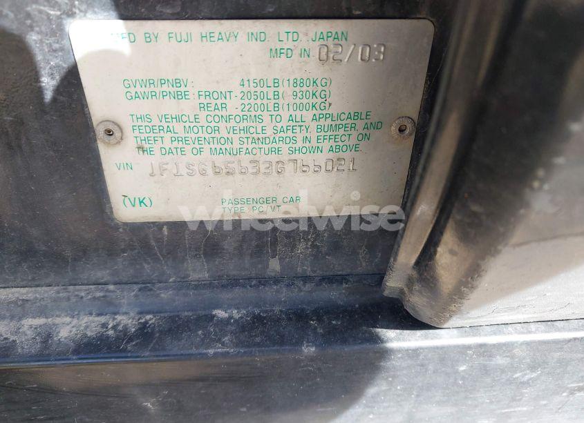 Photo 9 of 2003 Subaru Forester XS (VIN JF1SG65633G766021)