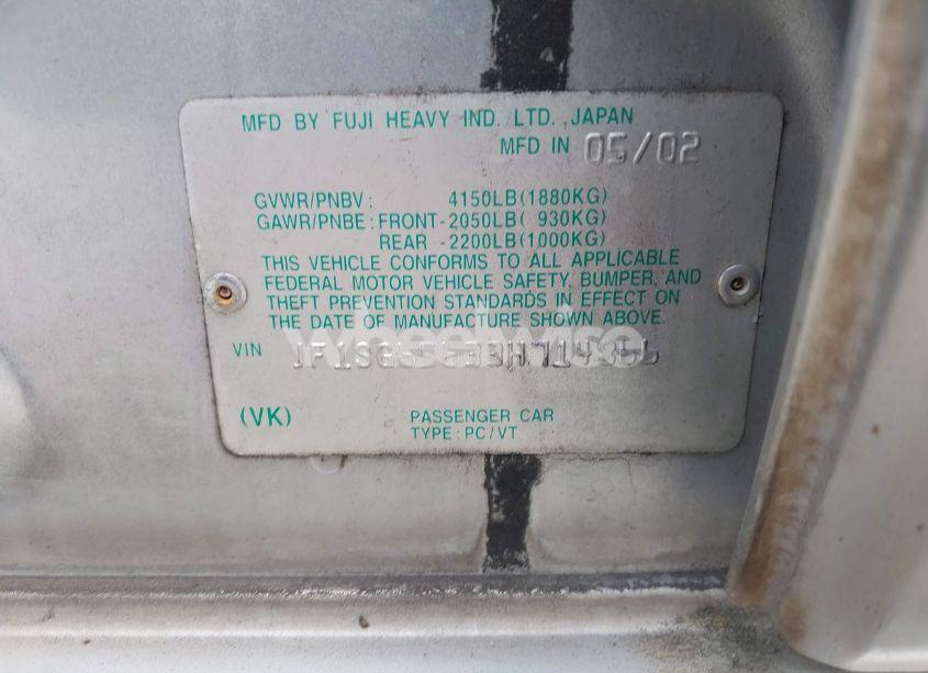 Photo 9 of 2003 Subaru Forester XS (VIN JF1SG65633H714866)