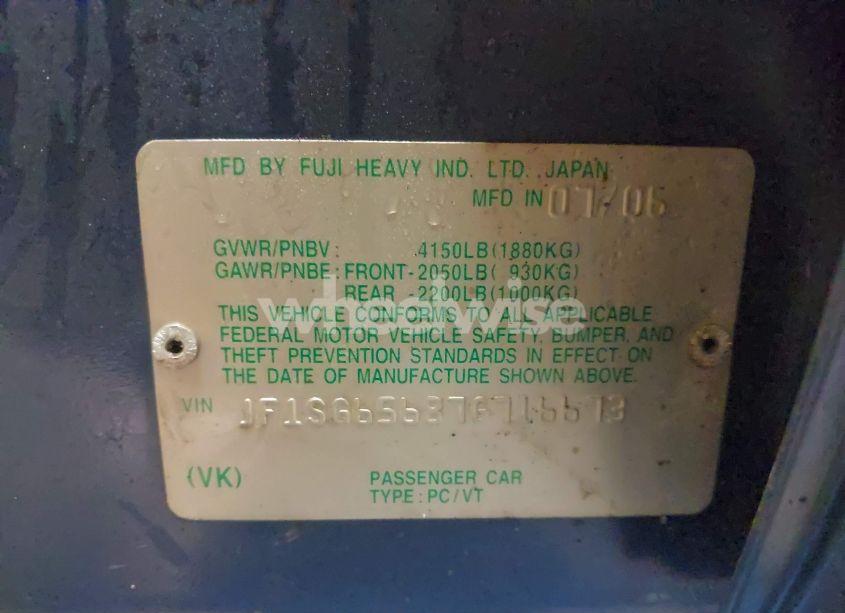 Photo 9 of 2007 Subaru Forester 2.5X (VIN JF1SG65687G716673)