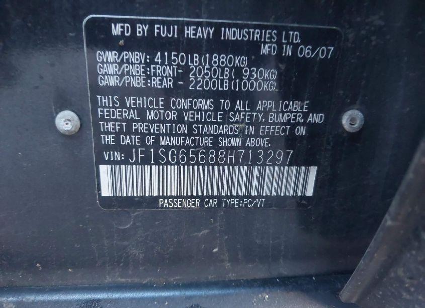 Photo 9 of 2008 Subaru Forester 2.5X (VIN JF1SG65688H713297)