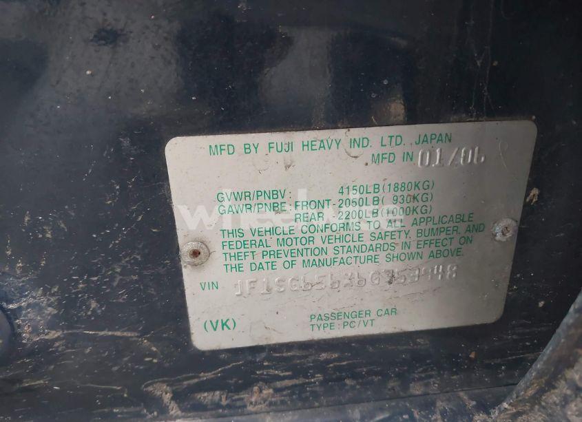 Photo 9 of 2006 Subaru Forester 2.5X (VIN JF1SG656X6G753948)
