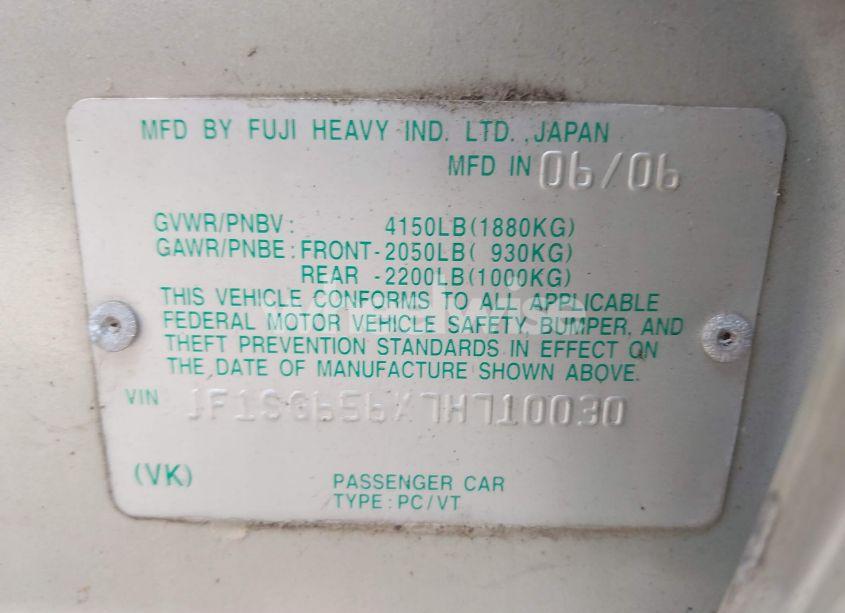 Photo 9 of 2007 Subaru Forester 2.5X (VIN JF1SG656X7H710030)