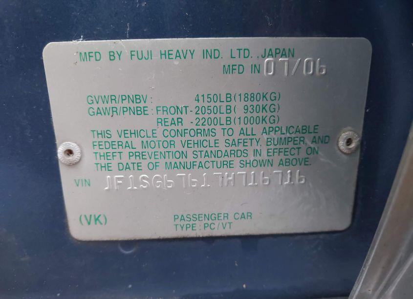 Photo 9 of 2007 Subaru Forester 2.5X L.L. BEAN EDITION (VIN JF1SG67617H716716)