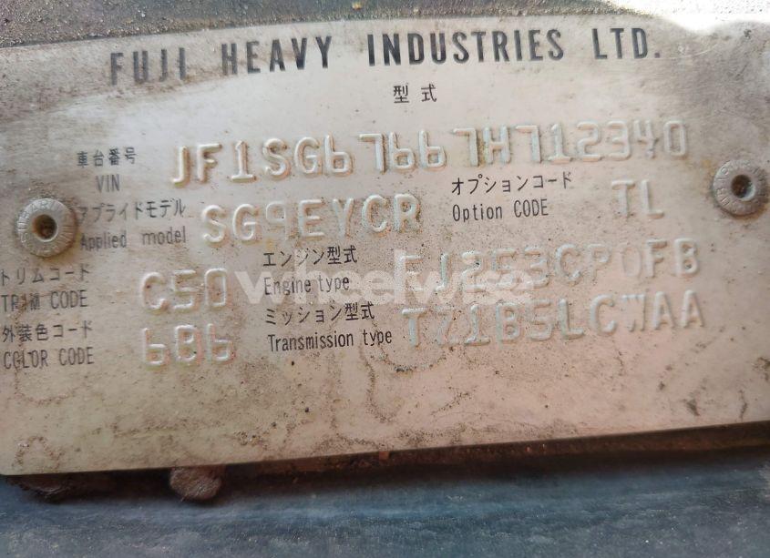 Photo 9 of 2007 Subaru Forester 2.5X L.L. BEAN EDITION (VIN JF1SG67667H712340)