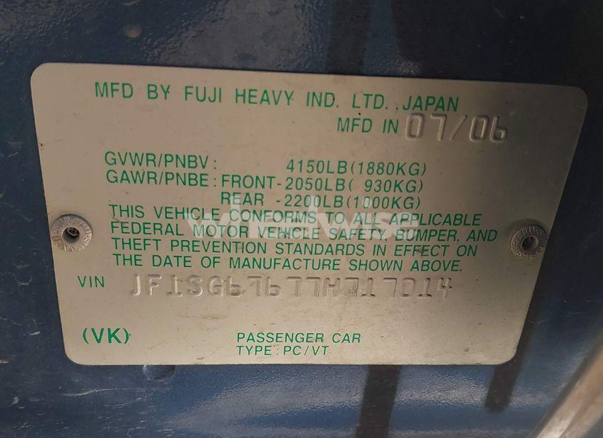 Photo 9 of 2007 Subaru Forester 2.5X L.L. BEAN EDITION (VIN JF1SG67677H717014)