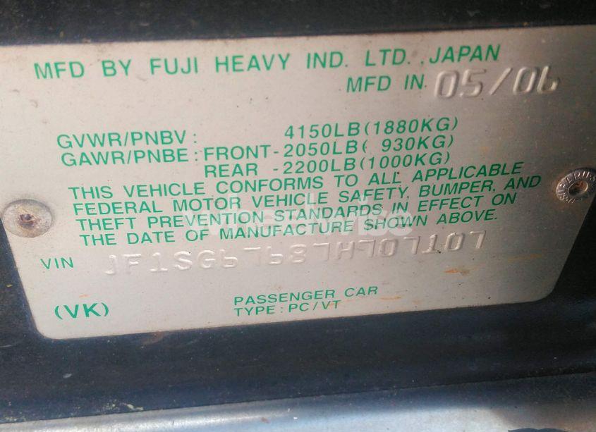 Photo 9 of 2007 Subaru Forester 2.5X L.L. BEAN EDITION (VIN JF1SG67687H707107)