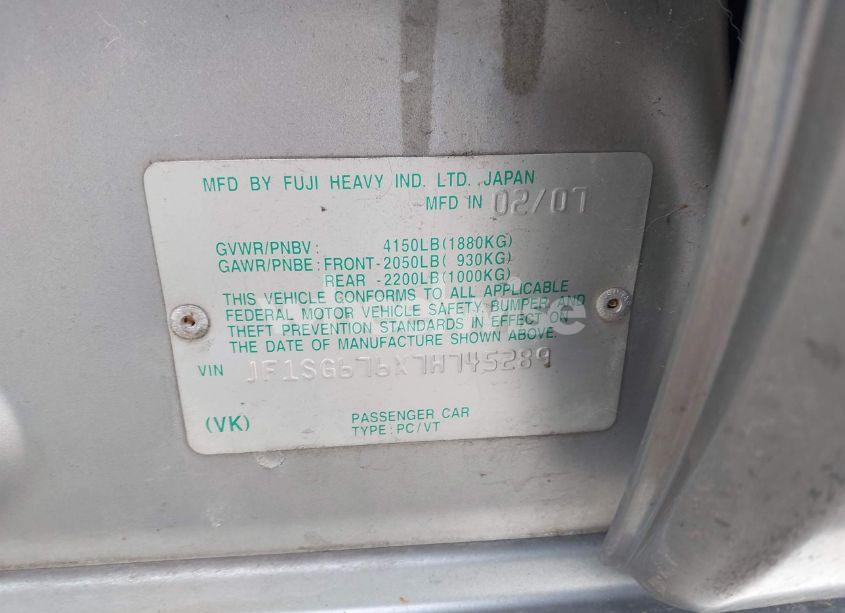 Photo 9 of 2007 Subaru Forester 2.5X LL BEAN (VIN JF1SG676X78745289)