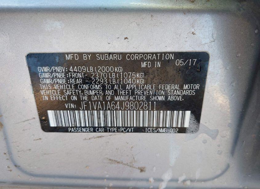 Photo 9 of 2018 Subaru Wrx (VIN JF1VA1A64J9802811)