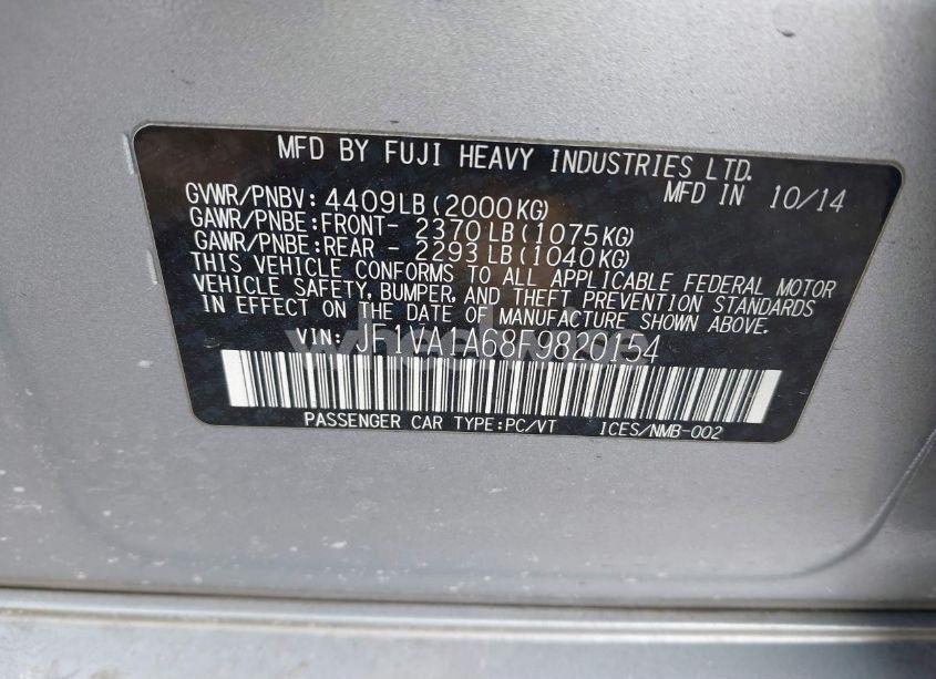 Photo 9 of 2015 Subaru Wrx N/A (VIN JF1VA1A68F9820154)