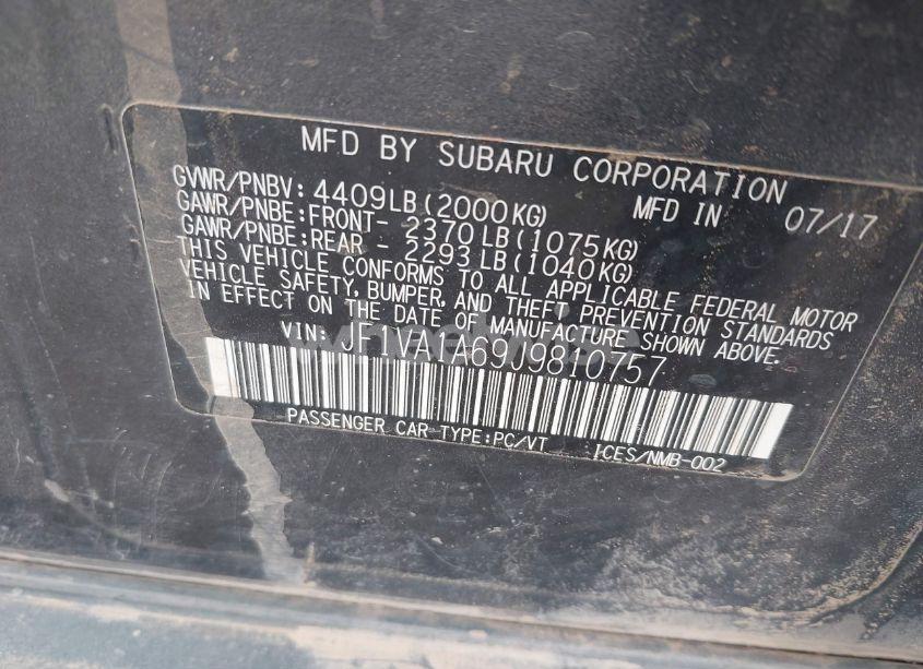 Photo 9 of 2018 Subaru Wrx (VIN JF1VA1A69J9810757)