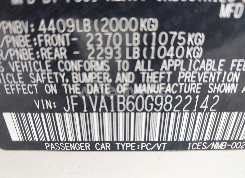 Photo 9 of 2016 Subaru Wrx (VIN JF1VA1B60G9822142)