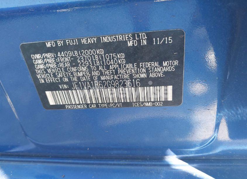 Photo 9 of 2016 Subaru Wrx (VIN JF1VA1B62G9823616)