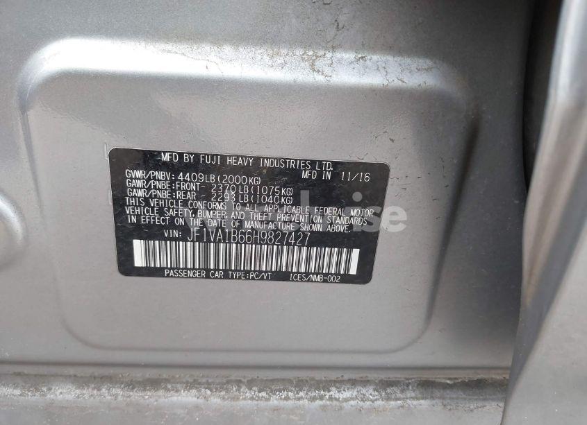 Photo 9 of 2017 Subaru Wrx (VIN JF1VA1B66H9827427)