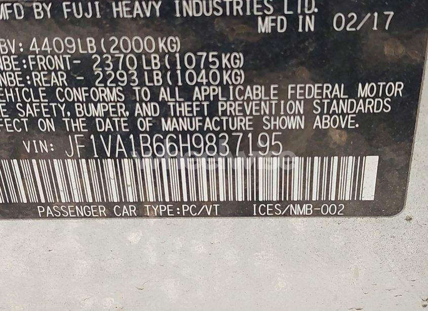 Photo 19 of 2017 Subaru Wrx (VIN JF1VA1B66H9837195)