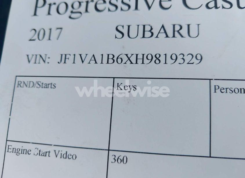 Photo 9 of 2017 Subaru Wrx (VIN JF1VA1B6XH9819329)