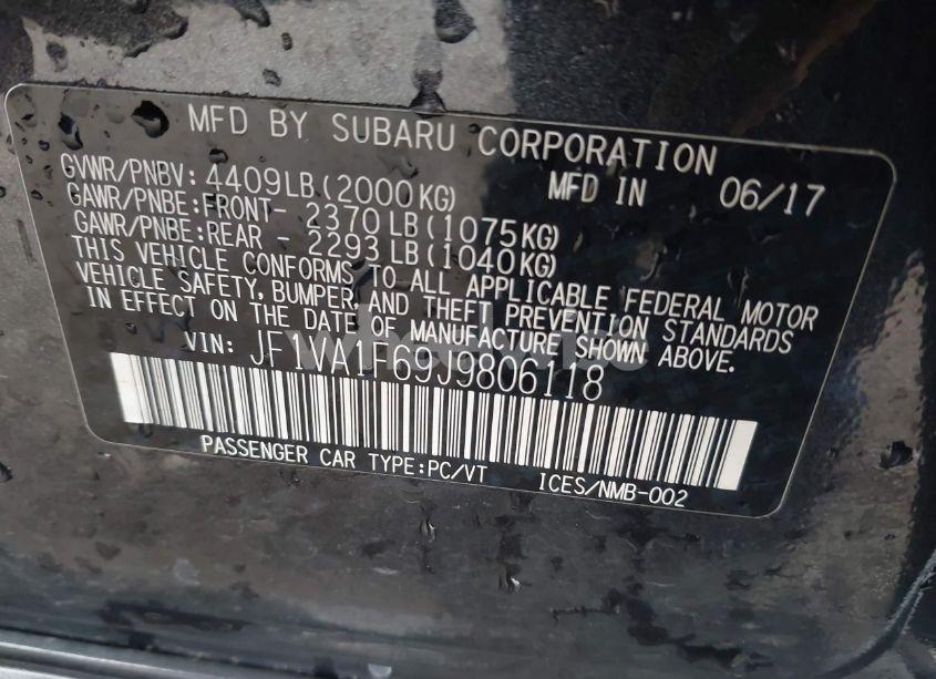 Photo 9 of 2018 Subaru Wrx LIMITED (VIN JF1VA1F69J9806118)