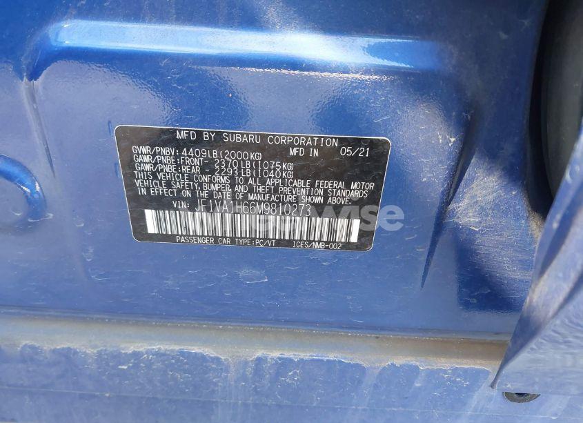 Photo 9 of 2021 Subaru Wrx LIMITED (VIN JF1VA1H66M9810273)