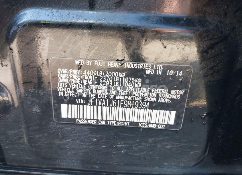 Photo 9 of 2015 Subaru Wrx LIMITED (VIN JF1VA1J61F9819394)