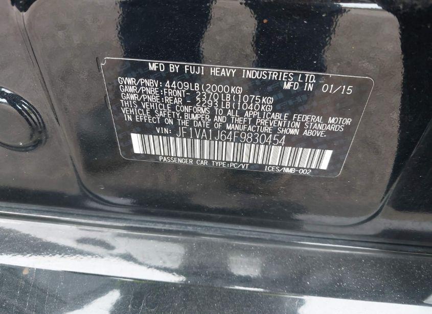 Photo 9 of 2015 Subaru Wrx LIMITED (VIN JF1VA1J64F9830454)