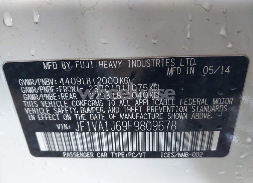 Photo 9 of 2015 Subaru Wrx LIMITED (VIN JF1VA1J69F9809678)