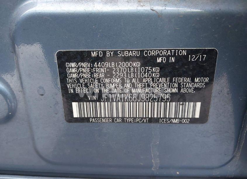 Photo 9 of 2018 Subaru Wrx LIMITED (VIN JF1VA1K66J9825795)