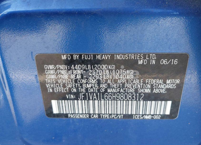 Photo 9 of 2017 Subaru Wrx LIMITED (VIN JF1VA1L66H9808312)