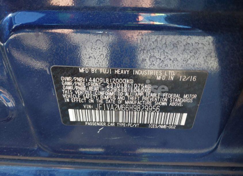 Photo 9 of 2017 Subaru Wrx STI (VIN JF1VA2M66H9829956)