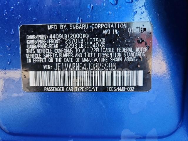 Photo 8 of 2018 SUBARU WRX STI N/A (VIN JF1VA2N64J9828986)