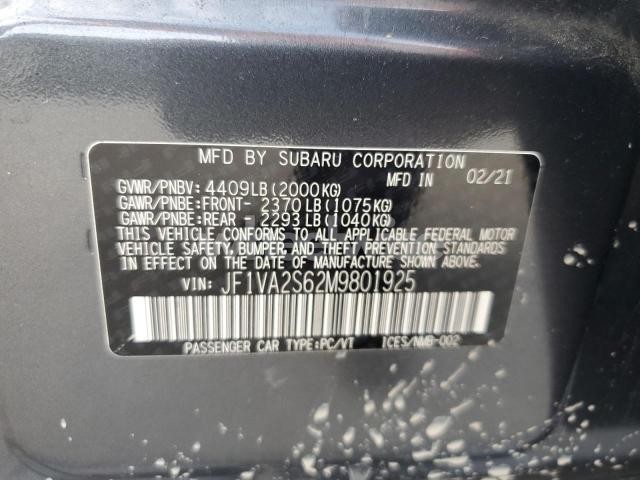 2021 SUBARU WRX STI N/A (VIN JF1VA2S62M9801925) main photo