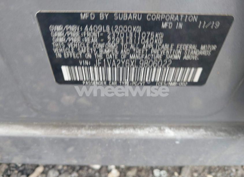 Photo 9 of 2020 Subaru Wrx STI LIMITED (VIN JF1VA2Y6XL9806022)