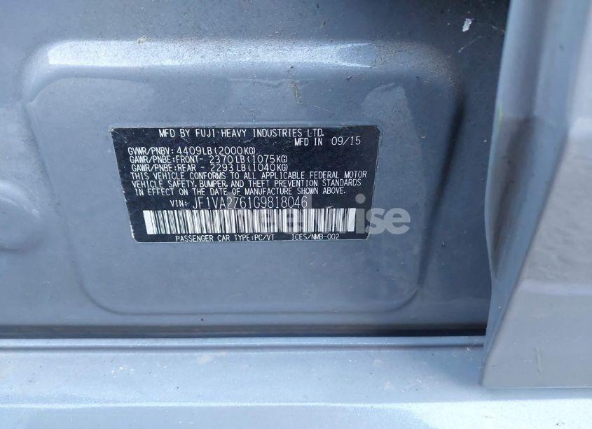 Photo 9 of 2016 Subaru Wrx STI LIMITED (VIN JF1VA2Z61G9818046)