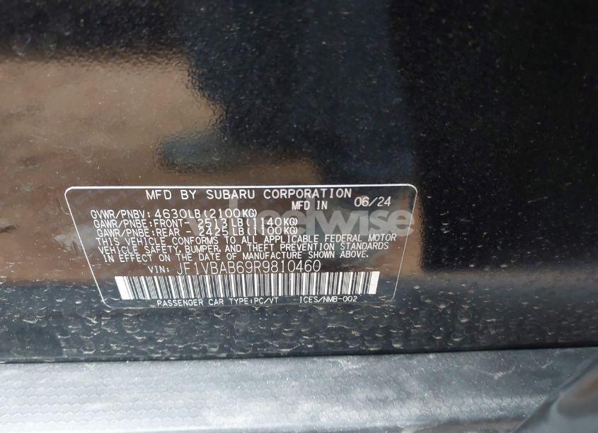 Photo 9 of 2024 Subaru Wrx (VIN JF1VBAB69R9810460)