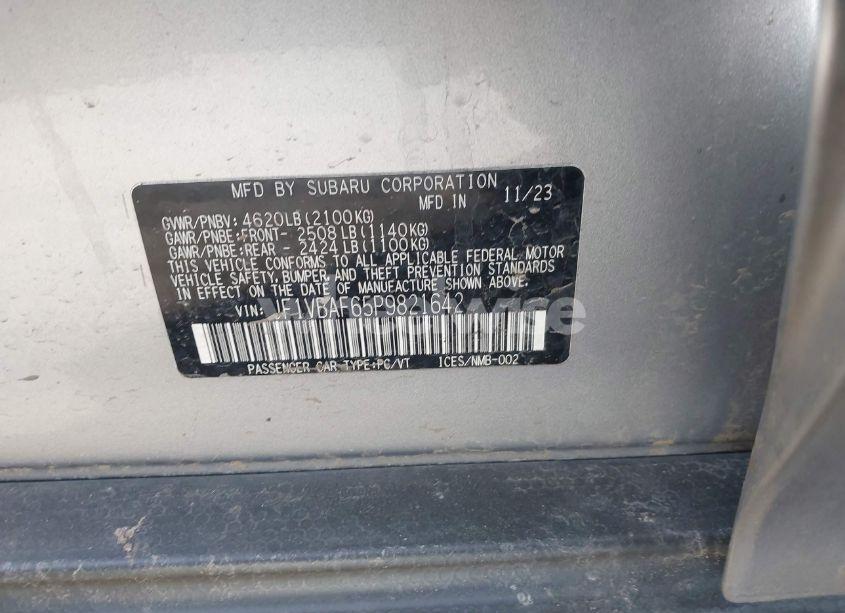 Photo 9 of 2023 Subaru Wrx PREMIUM (VIN JF1VBAF65P9821642)