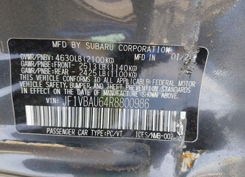 Photo 9 of 2024 Subaru Wrx GT (VIN JF1VBAU64R8800986)