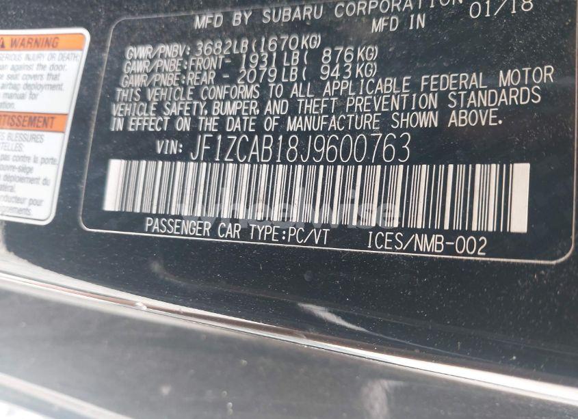 Photo 9 of 2018 Subaru Brz PREMIUM (VIN JF1ZCAB18J9600763)