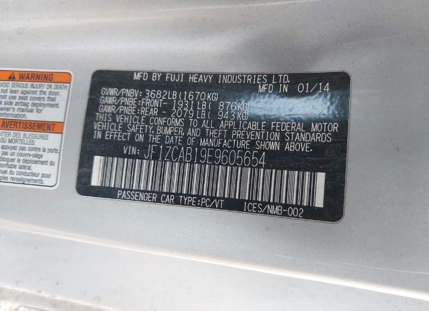 Photo 9 of 2014 Subaru Brz PREMIUM (VIN JF1ZCAB19E9605654)