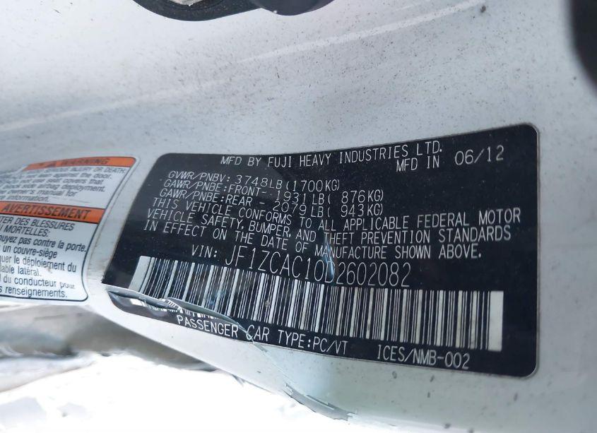 Photo 9 of 2013 Subaru Brz LIMITED (VIN JF1ZCAC10D2602082)