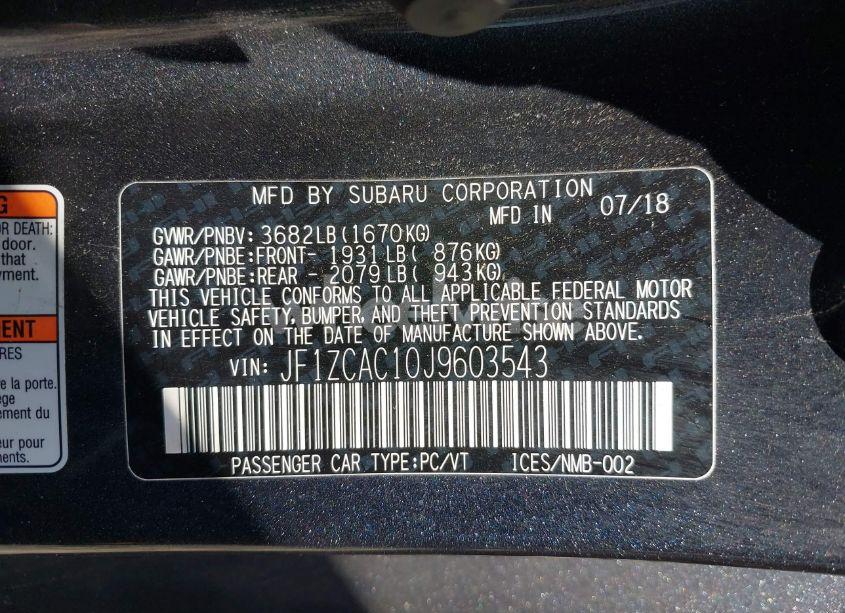 Photo 9 of 2018 Subaru Brz LIMITED (VIN JF1ZCAC10J9603543)