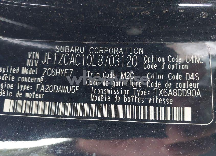 Photo 9 of 2020 Subaru Brz LIMITED (VIN JF1ZCAC10L8703120)