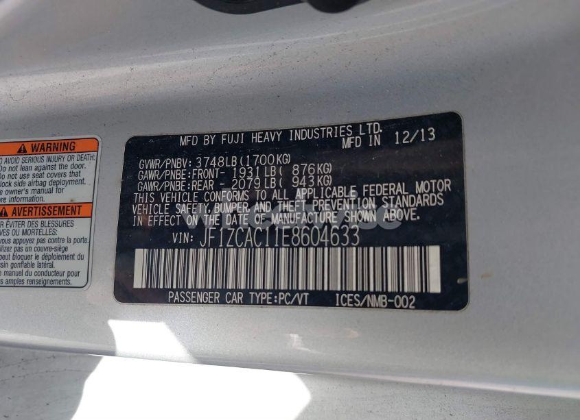 Photo 9 of 2014 Subaru Brz LIMITED (VIN JF1ZCAC11E8604633)