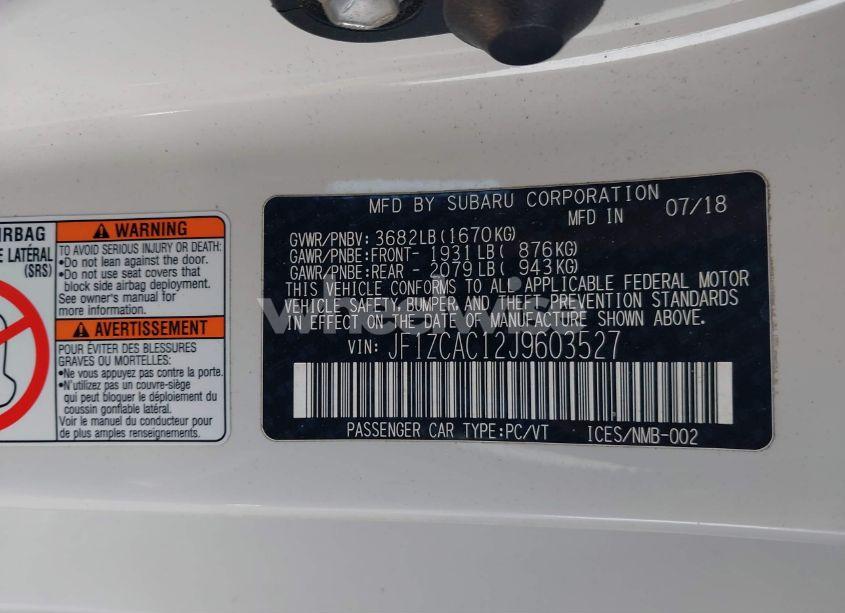 Photo 9 of 2018 Subaru Brz LIMITED (VIN JF1ZCAC12J9603527)