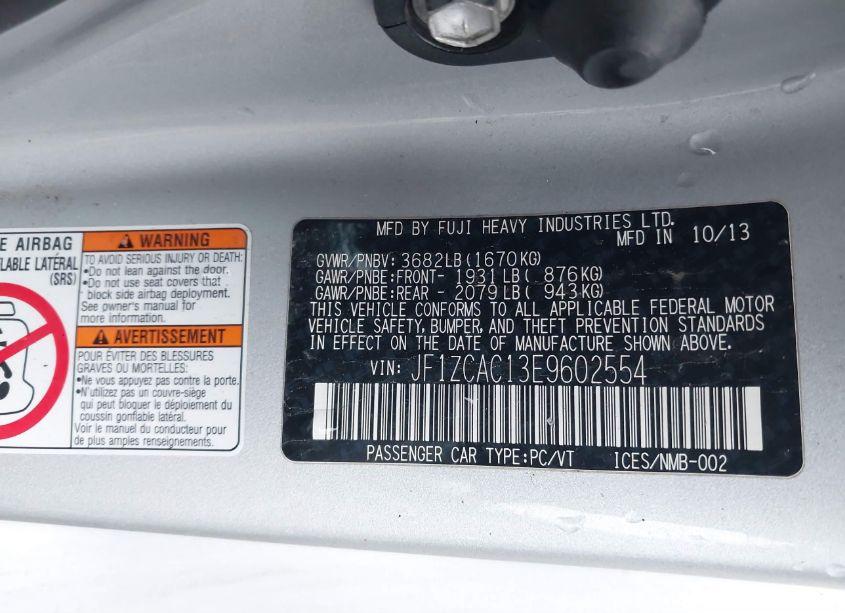 Photo 9 of 2014 Subaru Brz LIMITED (VIN JF1ZCAC13E9602554)