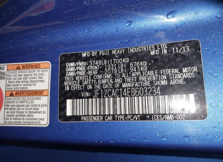 Photo 9 of 2014 Subaru Brz LIMITED (VIN JF1ZCAC14E8603234)