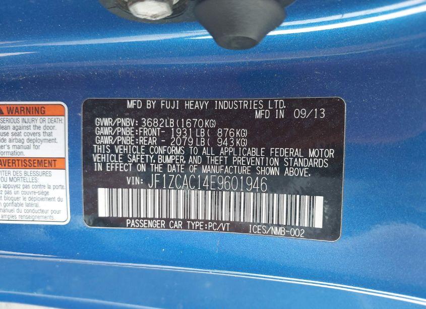 Photo 9 of 2014 Subaru Brz LIMITED (VIN JF1ZCAC14E9601946)