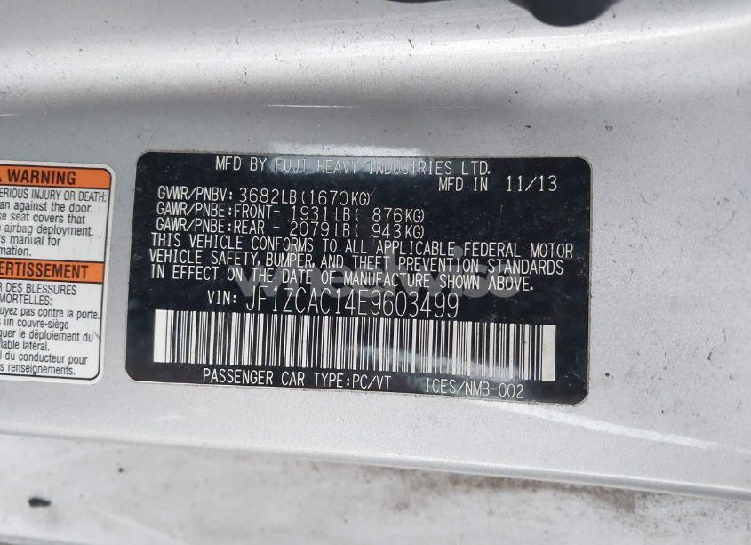 Photo 9 of 2014 Subaru Brz LIMITED (VIN JF1ZCAC14E9603499)