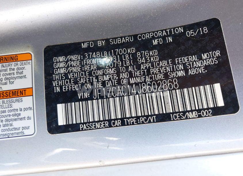 Photo 9 of 2018 Subaru Brz LIMITED (VIN JF1ZCAC14J8602868)